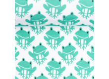 Baumwolle - Animal Minis Kaeselotti Frösche weiß